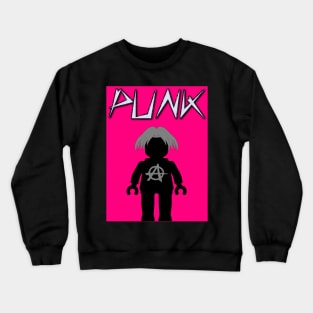 Punk Guitarist Minifig, Customize My Minifig Crewneck Sweatshirt